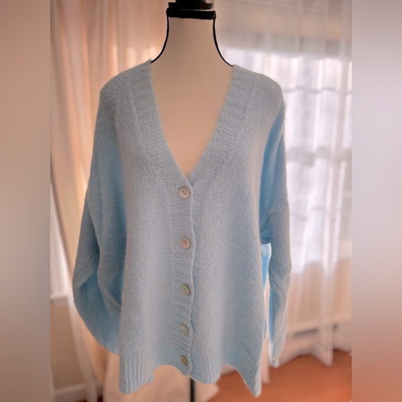 Mohair and Wool Blend Cardigan - Picture 1 of 6